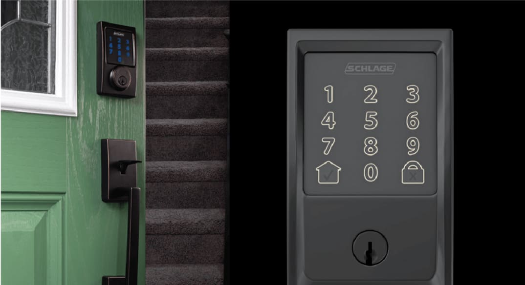 Number pad option for digital door lock.