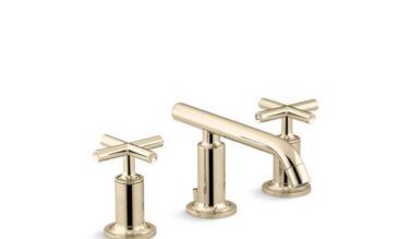 Kohler Purist® Widespread Bathroom Sink Faucet With Cross Handles