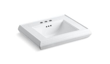 Kohler Memoirs® Pedestal/console Table Bathroom Sink Basin With 4'' Centerset Faucet Holes