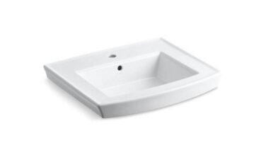 Kohler Archer® 24'' Rectangular Pedestal Bathroom Sink