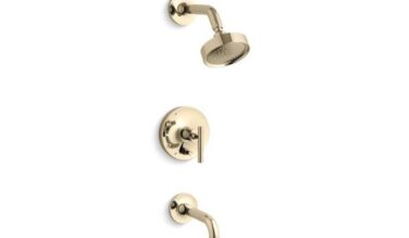 Kohler Purist® Rite-temp® Bath And Shower Trim Kit With Push-button Diverter And Lever Handle