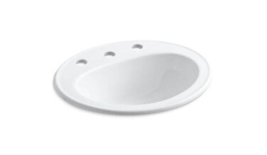 Kohler Pennington® 20-1/4'' Oval Drop-in Bathroom Sink