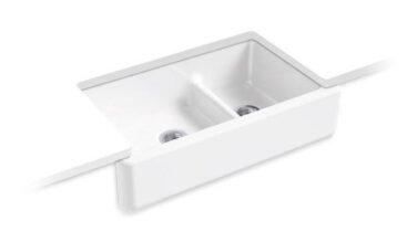 Kohler Haven® Smart Divide® 35-3/4'' Undermount Double-bowl Farmhouse Kitchen Sink