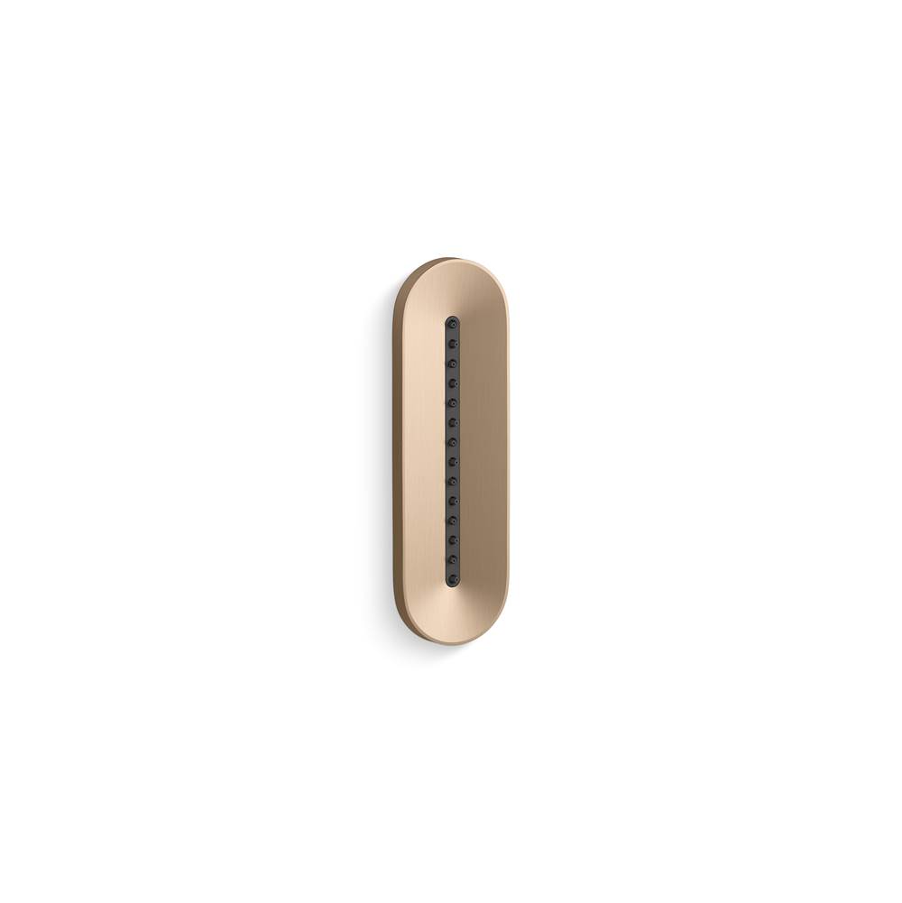 Kohler K26300BV Vibrant Brushed Bronze K26300BV Statement Oblong Vichy Single-function Body Spray, 2.5 Gpm - Vibrant Brushed Bronze