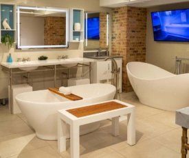 interior shot of studio41 hubbard and a bathroom display