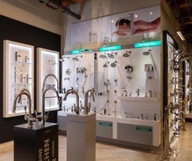 interior shot of studio41 Hubbard of their hansgrohe fixtures