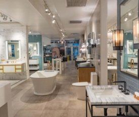 Wide shot of all of Kohler Hubbard's showroom