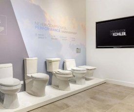 interior shot of kohler naperville of the toilet choices