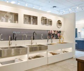 interior shot at kohler palatine showing the sink choices