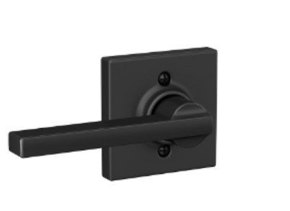 Schlage F170LAT622COL Matte Black (340) F170LAT622COL F17 - la - 62 - col Half Dummy Latitude Lever With Collins Ros - Matte Black (340)