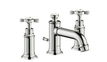 Axor Axor Montreux Widespread Faucet 30 With Cross Handles And Pop-up Drain