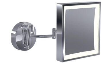 Baci remcraft Baci Junior Square Double Arm Wall Mirror 5x