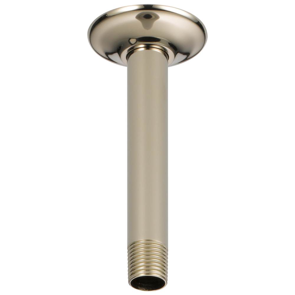 Brizo RP48985PN Polished Nickel Universal Showering 6'' Ceiling Mount Shower Arm And Round Flange