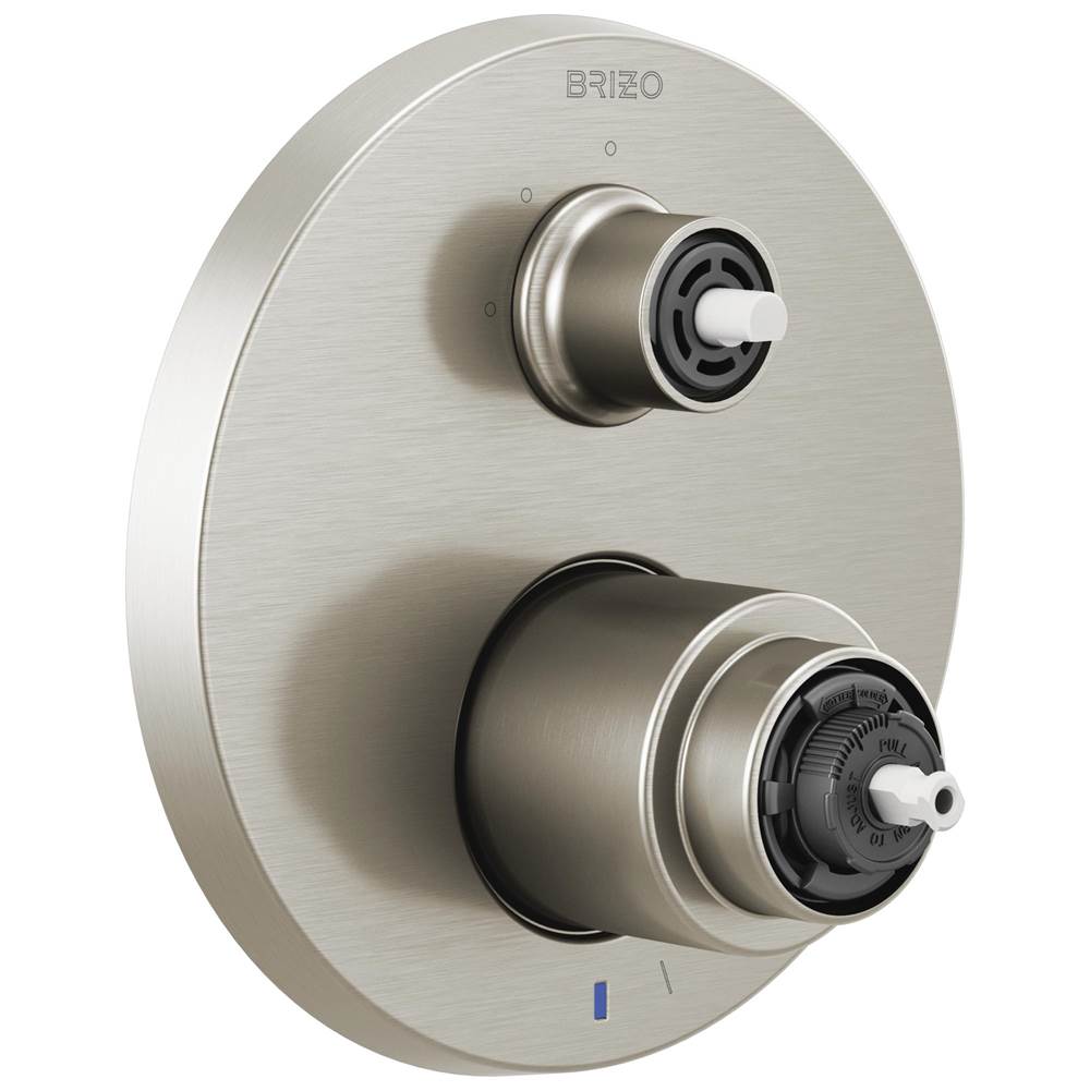 Brizo T75P535NKLHP Luxe Nickel T75P535NKLHP Litze Pressure Balance Valve With Integrated 3-function Diverter Trim - Less Handles - Luxe Nickel
