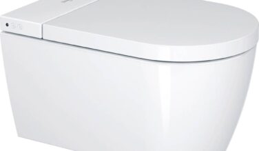 Duravit Duravit Me By Starck 1.28/0.8 Gpf Dual Flush Rimless Ada Compliant Elongated Wall Mounted Toilet In  With Hygieneglaze - Seat