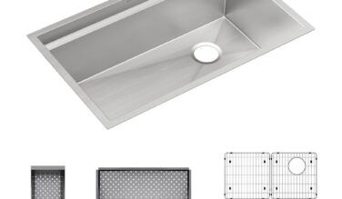 Elkay reserve selection Elkay Circuit Chef Workstation Stainless Steel 32-1/2'' X 20-1/2'' X 10'' Single Bowl Undermount Sink Kit With  Polymer Boards
