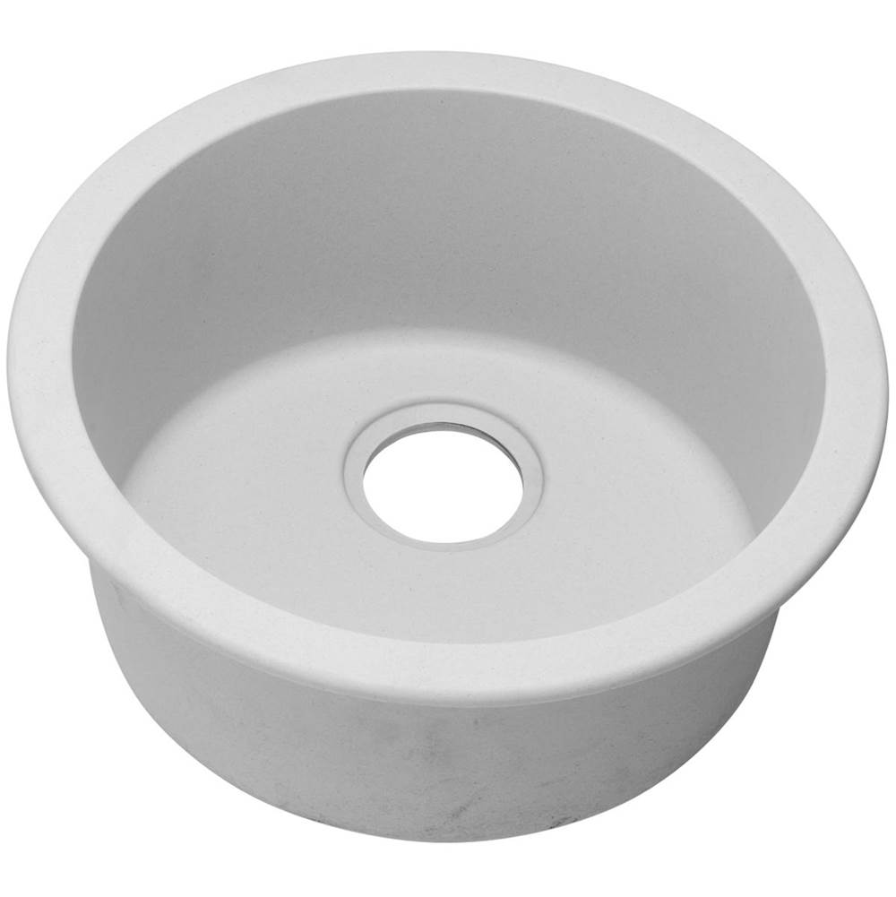 Elkay ELG16FBWH0 White ELG16FBWH0 Quartz Classic 18-1/8'' X 18-1/8'' X 7-1/2'' Single Bowl Dual Mount Bar Sink, - White