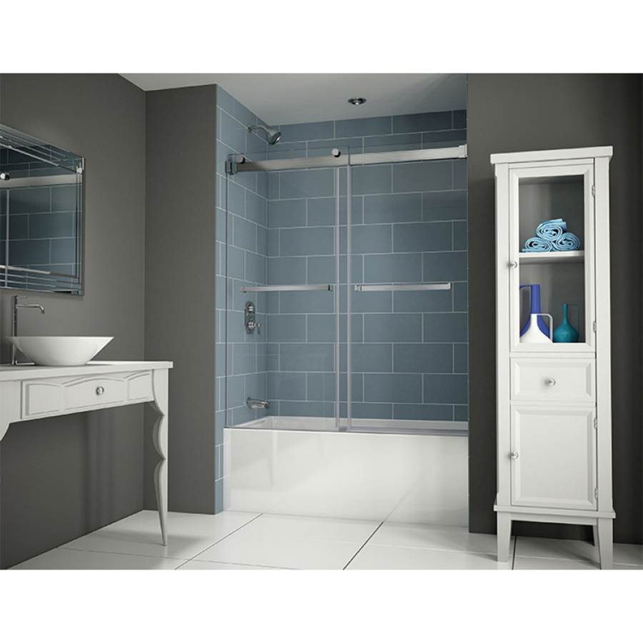 Fleurco NPST602540 Brushed Nickel NPST602540 Gemini Plus Tub 60''/brushed Nickel/10mm/sekur+ - Brushed Nickel