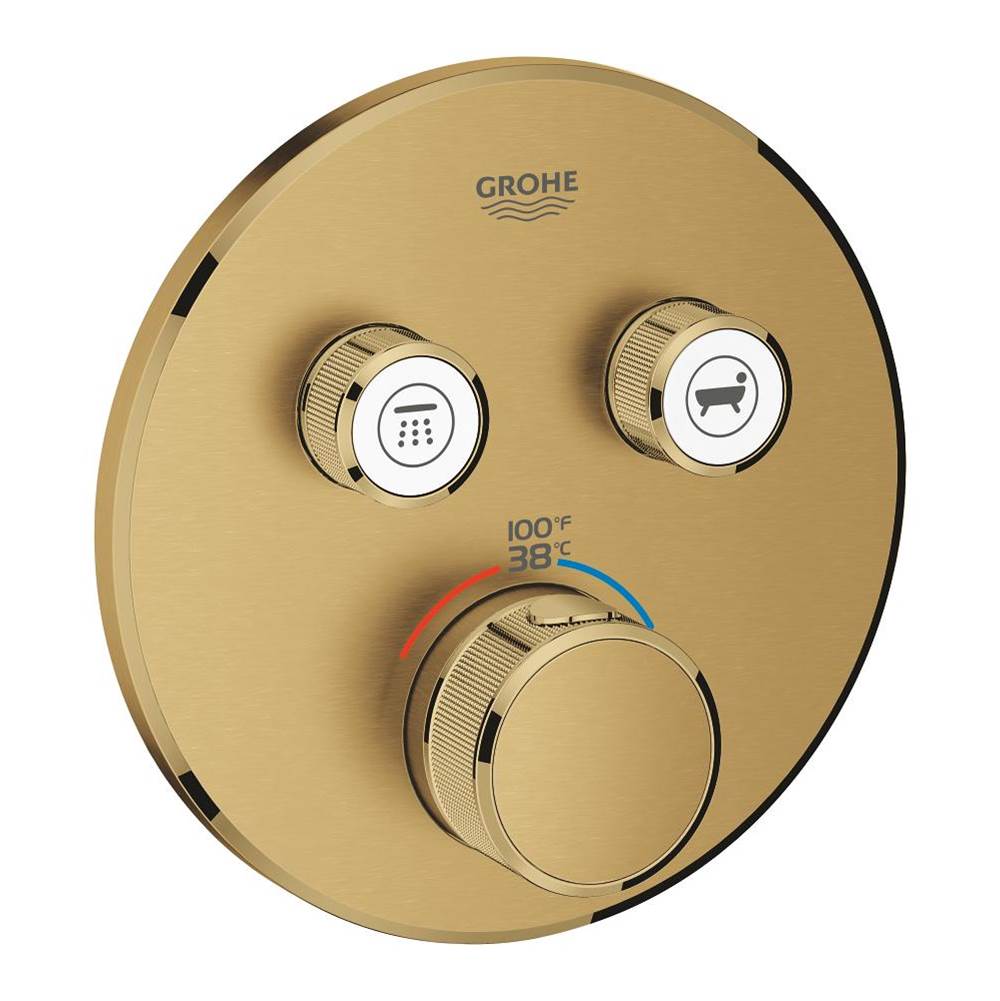 Grohe 29137GN0 Brushed Cool Sunrise 29137GN0 Dual Function Thermostatic Valve Tri - Brushed Cool Sunrise