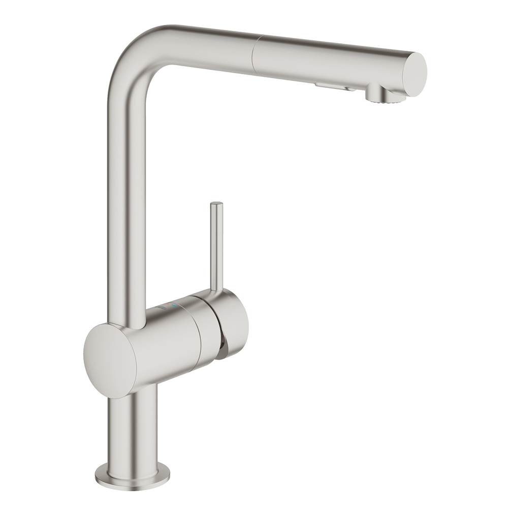 Grohe 30300DC0 SuperSteel 30300DC0 Singl - handle Pul - out Kitchen Faucet Dual Spray 1.75 Gp - SuperSteel