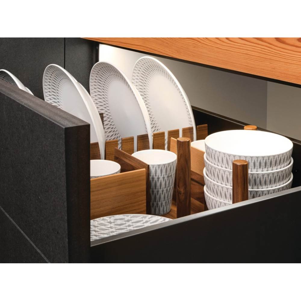 Hafele 55649352 55649352 Fineline Div Dp Drw Blk Ash 479x120mm