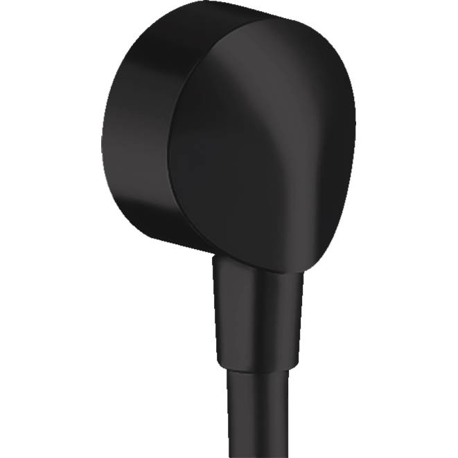 Hansgrohe 27458673 Matte Black Fixfit Wall Outlet With Check Valves In Matte Black