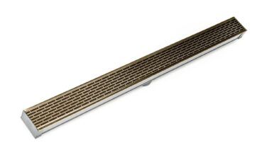 Infinity drain 60'' S-pvc Series Low Profile Complete Kit With 2 1/2'' Perforated Offset Slot Grate In