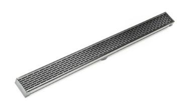 Infinity drain 36'' S-pvc Series Low Profile Complete Kit With 2 1/2'' Perforated Offset Slot Grate In