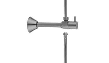 Jaclo Quarter Turn Ceramic Disc Angle Pattern 1/2'' Copper (sweat Fit) X 3/8'' O.d. Faucet Supply Kit With Contempo Lever Handle And 20'' Supply Tubes
