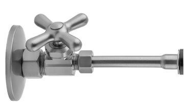 Jaclo Multi Turn Straight Pattern 5/8'' O.d. Compression (fits 1/2'' Copper) X 3/8'' O.d. Toilet Supply Kit With Cross Handle