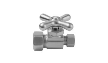Jaclo Multi Turn Straight Pattern 5/8'' O.d. Compression (fits 1/2'' Copper) X 3/8'' O.d. Supply Valve With Cross Handle