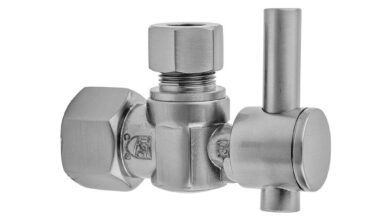 Jaclo Quarter Turn Angle Pattern 3/8'' Ips X 3/8'' O.d. Supply Valve With Contempo Lever Handle