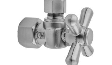 Jaclo Quarter Turn Angle Pattern 3/8'' Ips X 3/8'' O.d. Supply Valve With Standard Cross Handle