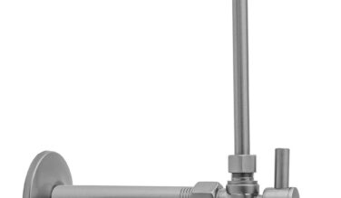 Jaclo Quarter Turn Angle Pattern 1/2'' Ips X 3/8'' O.d. Toilet Supply Kit With Contempo Lever Handle