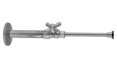 Jaclo Quarter Turn Straight Pattern 3/8'' Ips X 3/8'' O.d. Toilet Supply Kit With Standard Cross Handle