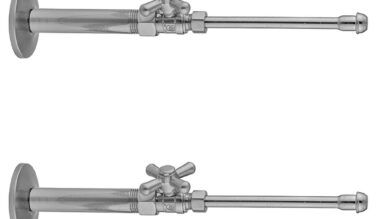 Jaclo Quarter Turn Straight Pattern 1/2'' Ips X 3/8'' O.d. Faucet Supply Kit With Standard Cross Handle