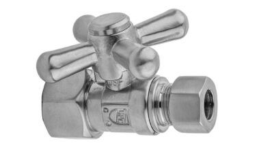 Jaclo Quarter Turn Straight Pattern 1/2'' Ips X 1/2'' O.d. Supply Valve With Standard Cross Handle