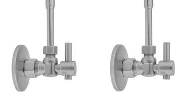 Jaclo Quarter Turn Angle Pattern 5/8'' O.d. Compression (fits 1/2'' Copper) X 3/8'' O.d. Faucet Supply Kit With Contempo Lever Handle
