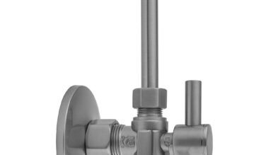 Jaclo Quarter Turn Angle Pattern 5/8'' O.d. Compression (fits 1/2'' Copper) X 3/8'' O.d. Toilet Supply Kit Contempo Lever Handle