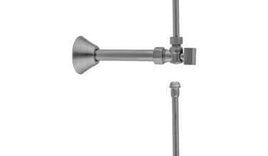 Jaclo Quarter Turn Angle Pattern 5/8'' O.d. Compression (fits 1/2'' Copper) X 3/8'' O.d. Faucet Supply Kit With Square Handle