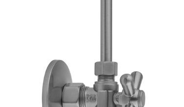 Jaclo Quarter Turn Angle Pattern 5/8'' O.d. Compression (fits 1/2'' Copper) X 3/8'' O.d. Toilet Supply Kit Standard Cross Handle