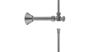 Jaclo Quarter Turn Angle Pattern 5/8'' O.d. Compression (fits 1/2'' Copper) X 3/8'' O.d. Faucet Supply Kit Oval Handle