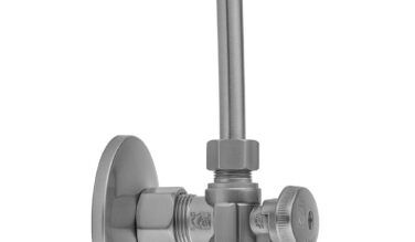 Jaclo Quarter Turn Angle Pattern 5/8'' O.d. Compression (fits 1/2'' Copper) X 3/8'' O.d. Toilet Supply Kit Oval Handle