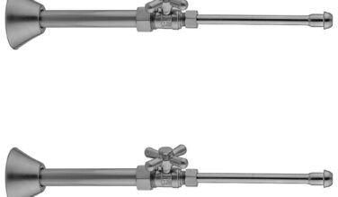 Jaclo Quarter Turn Straight Pattern 5/8'' O.d. Compression (fits 1/2'' Copper) X 3/8'' O.d. Faucet Supply Kit Standard Cross Handle