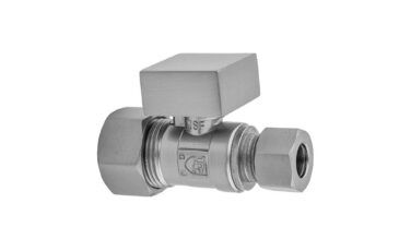 Jaclo Quarter Turn Straight Pattern 5/8'' O.d. Compression (fits 1/2'' Copper) X 3/8'' O.d. Supply Valve With Square Handle