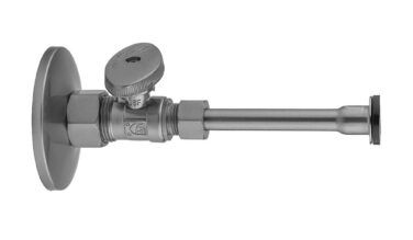 Jaclo Quarter Turn Straight Pattern 5/8'' O.d. Compression (fits 1/2'' Copper) X 3/8'' O.d. Toilet Supply Kit With Oval Handle
