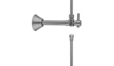 Jaclo Quarter Turn Angle Pattern 1/2'' Copper (sweat Fit) X 3/8'' O.d. Faucet Supply Kit With Contempo Lever Handle