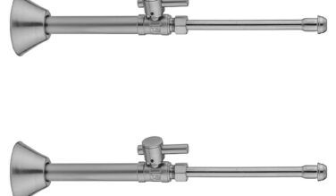 Jaclo Quarter Turn Straight Pattern 1/2'' Copper (sweat Fit) X 3/8'' O.d. Faucet Supply Kit With Contempo Lever Handle