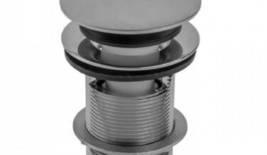 Jaclo Extra Long Thread Round Toe Control Drain Strainer With Overflow- 3'' Long Thread