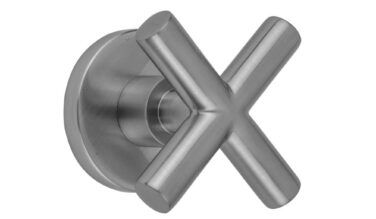 Jaclo Contempo Hub Base Cross Handle With Round Escutcheon Trim For Exacto Volume Controls And Diverters (j-vc34 / J-vc12 / J-20682 / J-20686 / J-20688 / J-20687 / J-20689